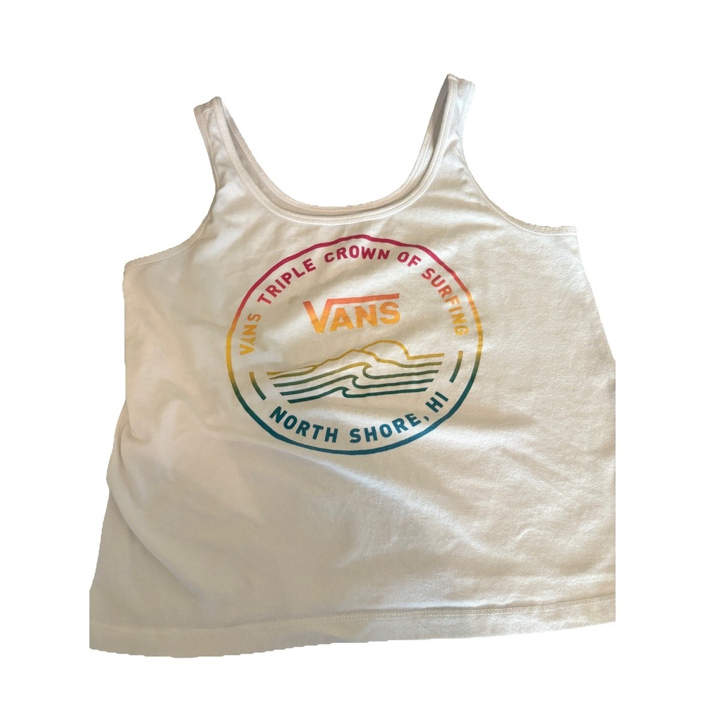 Vans Off The Wall Women's Tank Top Racer Back  T-Shirt Sz M Streetwear/‎ Gym